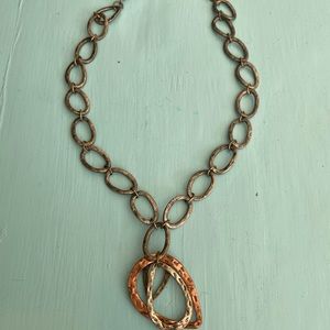 mixed metal necklace 17”-19 1/2”